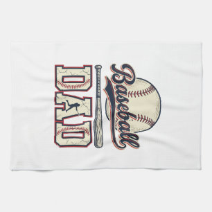 Vintage Baseball Dad Vektor-Shirt-Design_1 Geschirrtuch