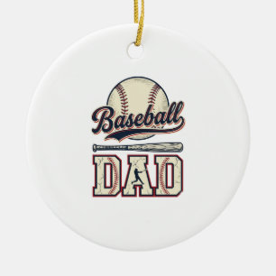 Vintage Baseball Dad Vektor-Shirt Design_1 Keramik Ornament