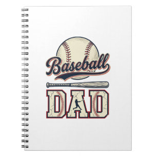 Vintage Baseball Dad Vektor-Shirt-Design_1 Notizblock