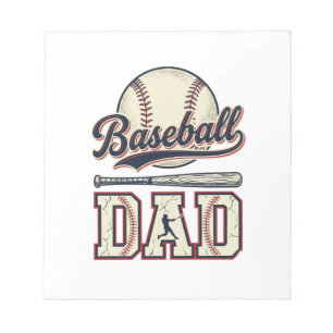 Vintage Baseball Dad Vektor-Shirt-Design_1 Notizblock