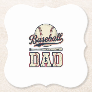 Vintage Baseball Dad Vektor-Shirt-Design_1 Untersetzer