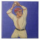 Vintage Baseball Design Ceramic Tile Fliese (Vorderseite)