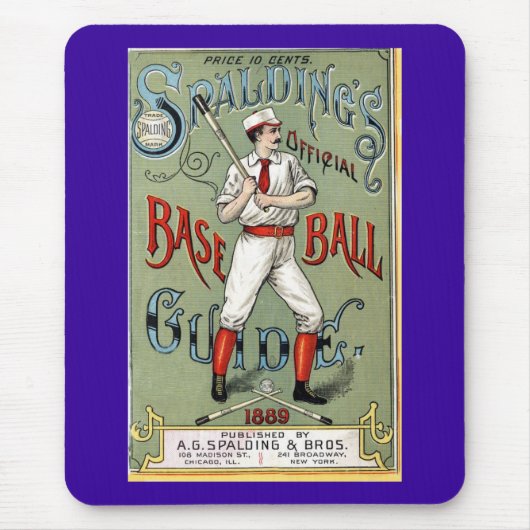 Vintage Baseball Druck Mousepad (Vorne)