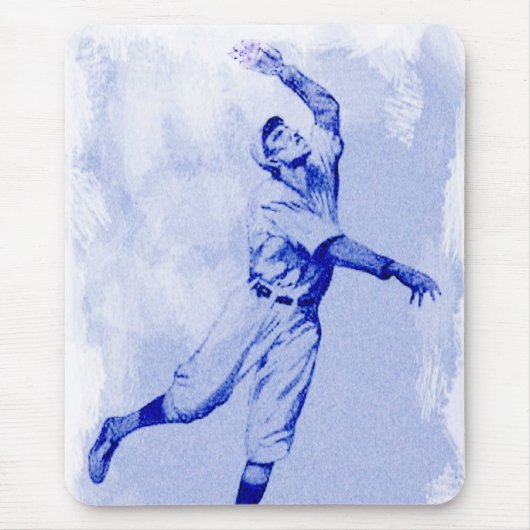 Vintage-Baseball-Fänger-Mauspad Mousepad (Vorne)