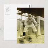 Vintage Baseball-Fänger Postkarte (Vorne/Hinten)