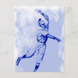 Vintage Baseball-Fielfer-Note-Karte Postkarte