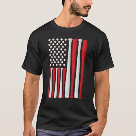 Vintage Baseball-Flagge T-Shirt (Vorderseite)