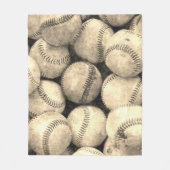 Vintage-Baseball-Flanelldecke Fleecedecke (Vorderseite)