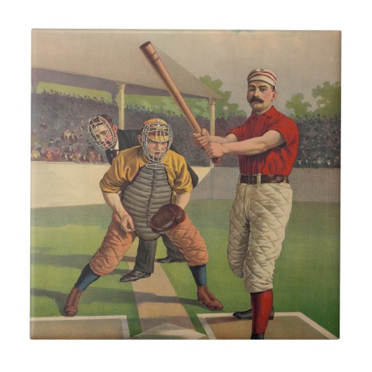 Vintage Baseball-Fliese Fliese (Vorderseite)