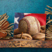 Vintage Baseball Fotoplatte (Seite)