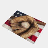 Vintage-Baseball Fußmatte (Schrägansicht)