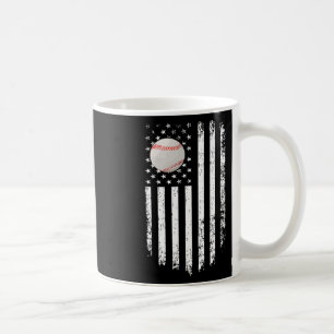 Vintage Baseball Game Day American Flag For Vater Kaffeetasse