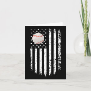 Vintage Baseball Game Day American Flag For Vater Karte