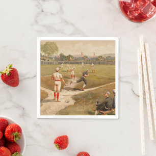 Vintage Baseball Game Sport Theme Party des 18. Ja Serviette