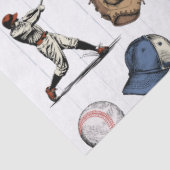 Vintage-Baseball-Geburtstag Seidenpapier (Ausschnitt)