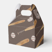 Vintage Baseball-Geburtstagspartei Geschenkschachtel (Rückseite)