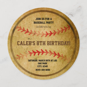 Vintage Baseball Geburtstagsparty Einladung