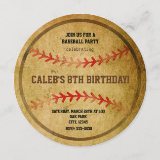 Vintage Baseball Geburtstagsparty Einladung