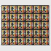 Vintage-Baseball Geschenkpapier (Flach)