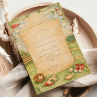 Vintage Baseball-Geschichtsbuch-Baby-Party