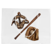 Vintage Baseball Große Geschenktüte (Rückseite)