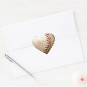 Vintage Baseball Herz-Aufkleber (Umschlag)