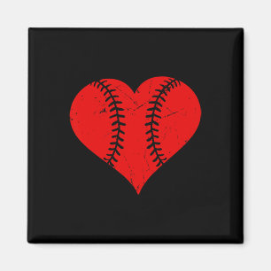 Vintage Baseball Herz Valentinstag Jungen Mädchen Magnet