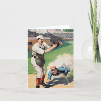 Vintage Baseball-Illustration Karte