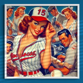 Vintage Baseball-Illustration Poster
