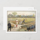 Vintage Baseball-Illustration Postkarte (Vorne/Hinten)