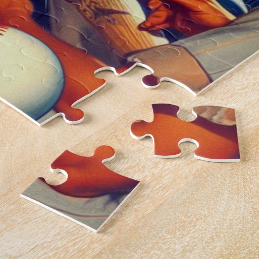 Vintage Baseball-Illustration Puzzle (Seite)