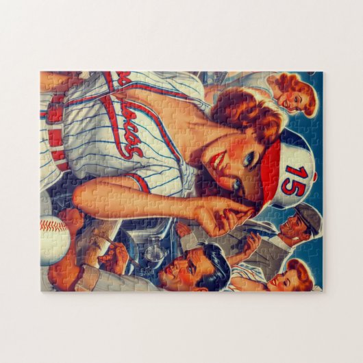 Vintage Baseball-Illustration Puzzle (Horizontal)
