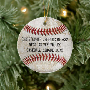 Vintage Baseball-Kindersportboote Keramik Ornament