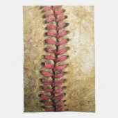 Vintage Baseball-Kunst - gealtertes Leder und rote Handtuch (Vertikal)