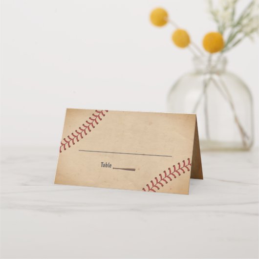 Vintage Baseball-Liebe-Sportveranstaltung Platzkarte (Vorderseite)
