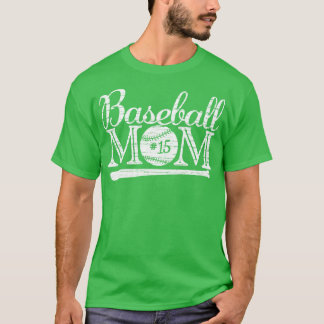 Vintage Baseball-Mama 15 Favoritenspieler Größte L T-Shirt