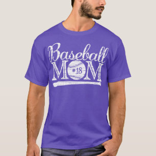 Vintage Baseball-Mama 18 Favoritenspieler Größte L T-Shirt