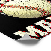 Vintage-Baseball-Mamaw-Damen-Softball-Leopard Poster (Ecke)