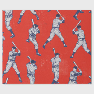 Vintage-Baseball-Muster Geschenkpapier