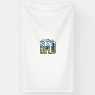 Vintage Baseball Papa graviertes Buchstaben-Shirt- Banner