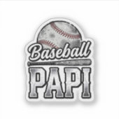 Vintage Baseball Papi abgenutztes Dad-Shirt Design Aufkleber (Vorderseite)