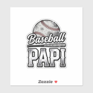 Vintage Baseball Papi abgenutztes Dad-Shirt Design Aufkleber