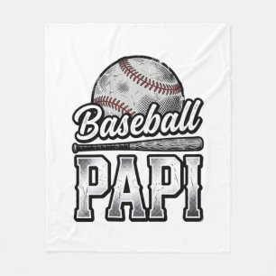 Vintage Baseball Papi abgenutztes Dad-Shirt-Design Fleecedecke