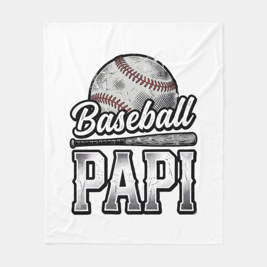 Vintage Baseball Papi abgenutztes Dad-Shirt-Design Fleecedecke (Vorderseite)