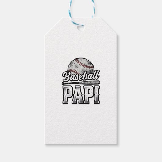 Vintage Baseball Papi abgenutztes Dad-Shirt-Design Geschenkanhänger (Vorderseite)