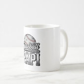 Vintage Baseball Papi abgenutztes Dad-Shirt-Design Kaffeetasse (VorderseiteRechts)