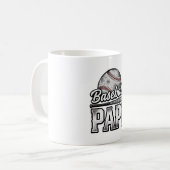 Vintage Baseball Papi abgenutztes Dad-Shirt-Design Kaffeetasse (Vorderseite Links)