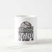 Vintage Baseball Papi abgenutztes Dad-Shirt-Design Kaffeetasse (Mittel)