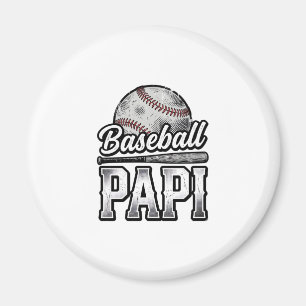 Vintage Baseball Papi abgenutztes Dad-Shirt-Design Magnet