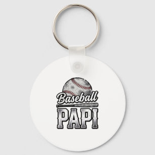 Vintage Baseball Papi abgenutztes Dad-Shirt-Design Schlüsselanhänger